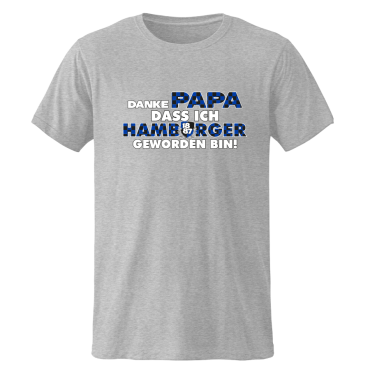 Kinder-T-Shirt G 'Danke PAPA...', Grau meliert
