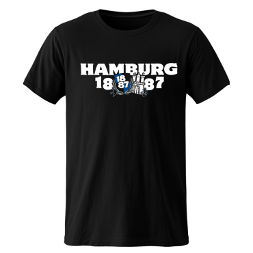 Kinder-T-Shirt B '1887 Retro Hammmburg - HH', schwarz
