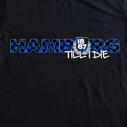 T-Shirt B 'Hamburg Till I Die' retro, schwarz