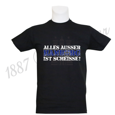 T-Shirt B 'Alles außer Hamburg...', schwarz