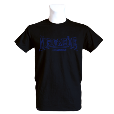 T-Shirt B 'Nordtribüne outline blau', schwarz