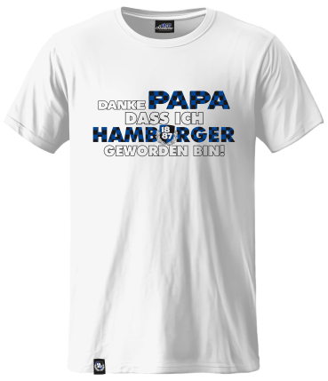 T-Shirt W 'Danke Papa..' , weiß