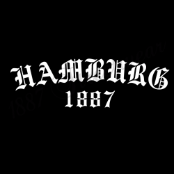 T- Shirt B 'Old Hamburg 1887', schwarz