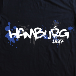 T-Shirt B 'Hamburg Blob', schwarz