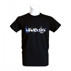 T-Shirt B 'Hamburg Blob', schwarz