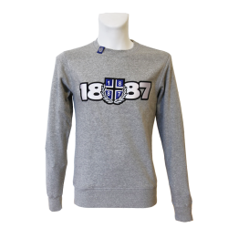 Sweater G 'Big 18Lorbeer87', grau meliert