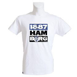 T-Shirt w '1887_Ham_Burg', weiss