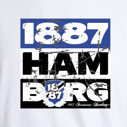 T-Shirt w '1887_Ham_Burg', weiss