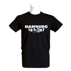 T-Shirt B '1887 Retro-Hammaburg HH, schwarz