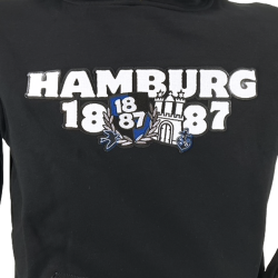 Hoody B '1887 Retro Hammaburg', schwarz