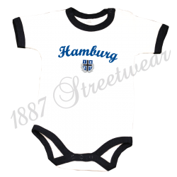 Baby Body '1887 New Hamburg', weiß-navyblau