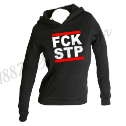 Frauen-Hoody B 'FCK STP', schwarz