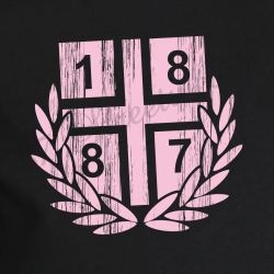 G-Shirt B 'Vin. Lorbeer Pink', schwarz