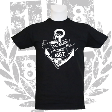 Kinder-T-Shirt B 'Anker 1887', schwarz