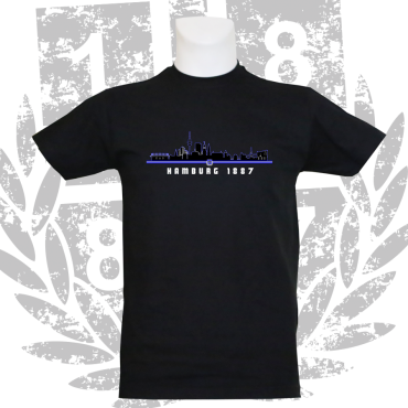 Kinder-T-Shirt B '1887 Skyline', schwarz