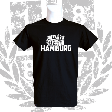 T-Shirt B 'Hammaburg 1887', schwarz
