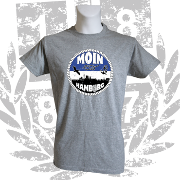 T-Shirt G 'Moin Hamburg', grau meliert