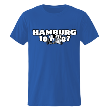 Kinder-T-Shirt RB '1887 Retro Hammburg- HH', Royalblau