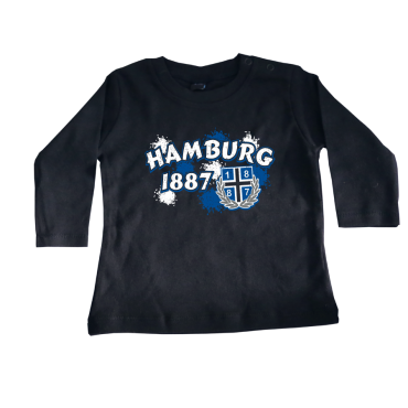 Baby-Long-T-Shirt '1887 Spots', schwarz