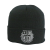 Mütze Beanie '1887 Lorbeer' Ton-in-Ton, schwarz